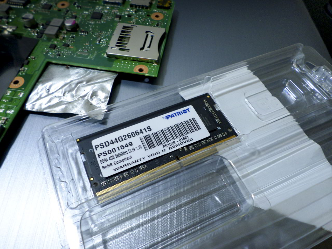 RAM DDR4 de 4GB a 2666 MHZ SODIMM Patriot